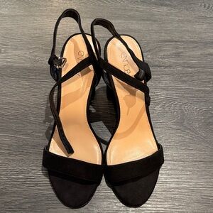 Abound Black Strappy Heels